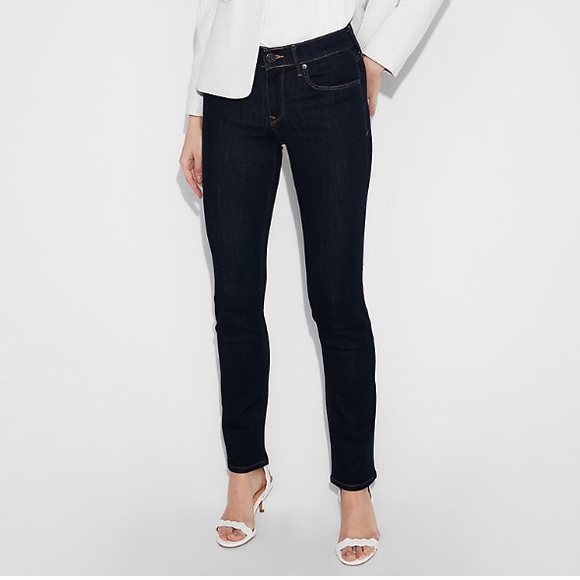 Express Denim - Express Mid Rise Dark Stretch Skinny Jean